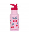 A Little Lovely Company: Stainless steel drink bottle: Cherries 350ml
