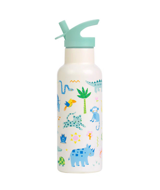 A Little Lovely Company: XL Stainless steel drink bottle: Jungle 500ML