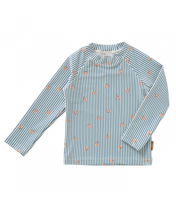 FRESK UV Swimshirt longsleeve Stripes & crabs