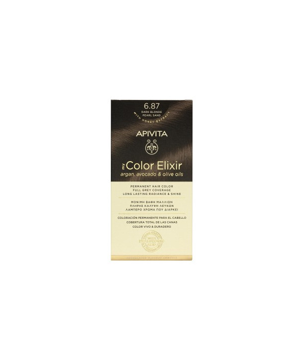 APIVITA MY COLOR ELIXIR ΒΑΦΗ ΜΑΛΛΙΩΝ 6.87 ΞΑΝΘΟ ΣΚΟΥΡΟ ΠΕΡΛΕ ΜΠΕΖ 50ml