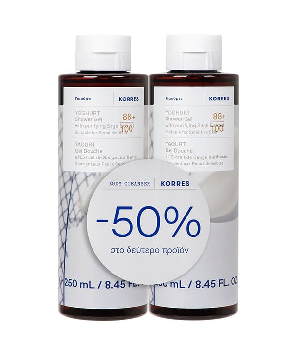 KORRES YOGHURT ΓΙΑΟΥΡΤΙ ΑΦΡΟΛΟΥΤΡΟ (-50% ΣΤΟ 2ο ΠΡΟΙΟΝ) 2x250ml