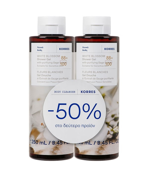 KORRES ΛΕΥΚΑ ΑΝΘΗ WHITE BLOSSOM (-50% ΣΤΟ 2ο ΠΡΟΙΟΝ) 2x250ml