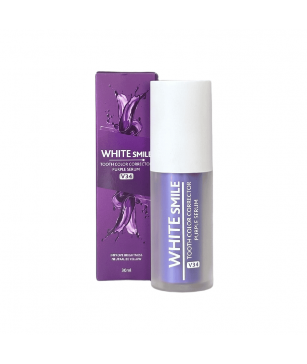 WHITESMILE V34 Μωβ Διορθωτικός Ορός Λεύκανσης Δοντιών, 30ml