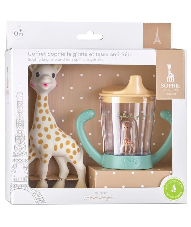 SOPHIE LA GIRAFE Σετ δώρου με Ποτήρι non drip & Σόφι καμηλοπάρδαλη