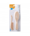BABYONO HAIRBRUSH AND COMB BEIGE