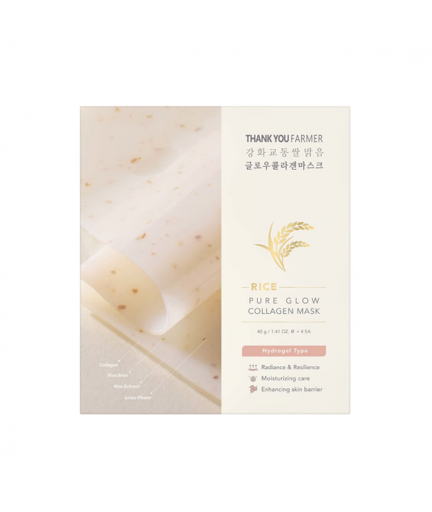 Thank You Farmer Rice Pure Glow Collagen Mask 1 PIECE