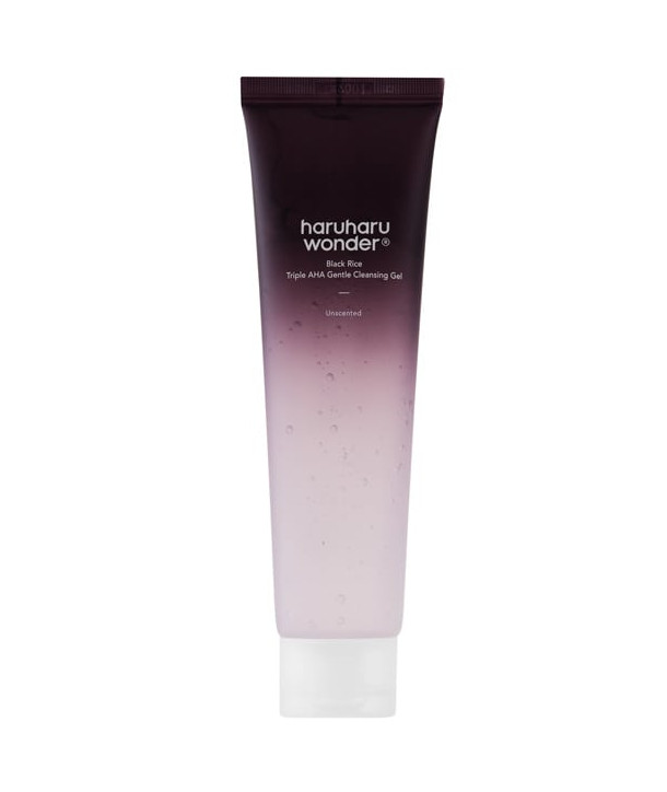 HARUHARU WONDER BLACK RICE TRIPLE AHA GENTLE CLEANSING GEL UNSCENTED 100ml