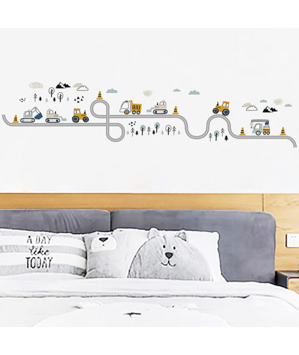 Sipo wall stickers Tractors on street