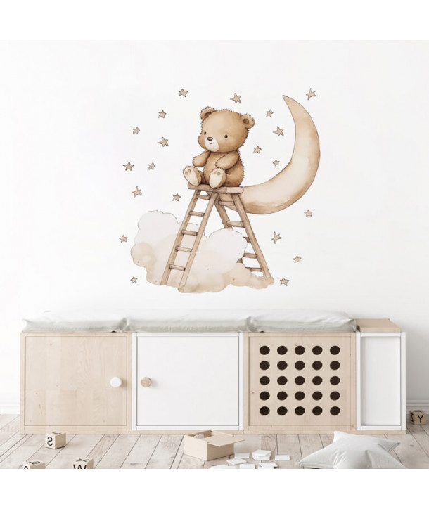 Sipo wall stickers Teddy bear on a ladder