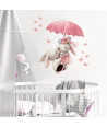 Sipo Wall sticker bunnies with umbrella