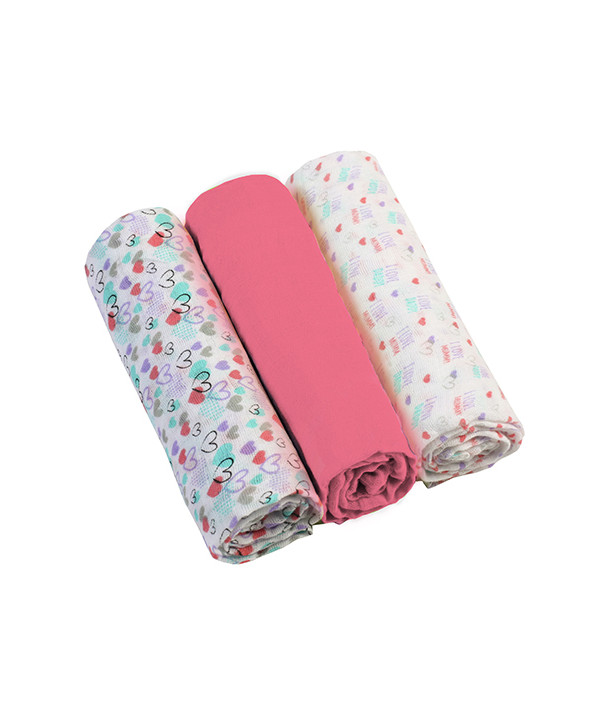 BABYONO Muslin diapers. Super soft 3pcs