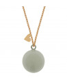 Proud Mama Bola pregnancy necklace Grey/Mint