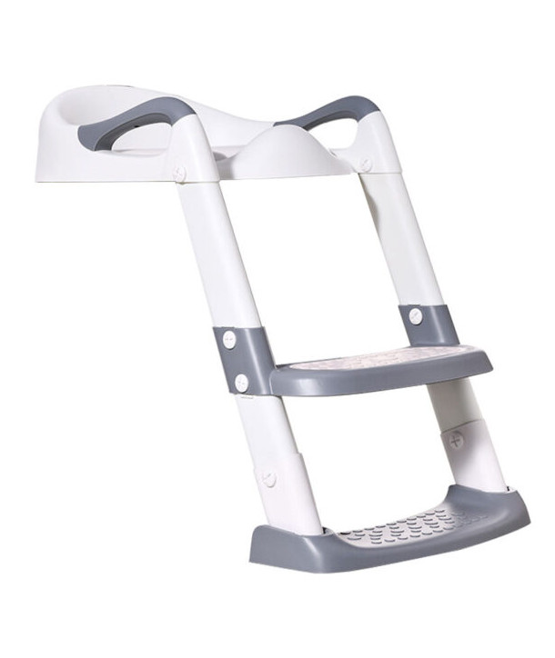 Babywise Kids Toilet Training Seat with Step Stool (Grey, Model: BW032)