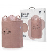 SIPO Toy Storage Basket XL – Premium Bouclé Edition PINK CAT 43L