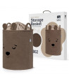 SIPO Toy Storage Basket XL – Premium Bouclé Edition BROWN BEAR 43L