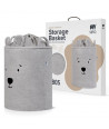 SIPO Toy Storage Basket XL – Premium Bouclé Edition GREY BEAR 43L