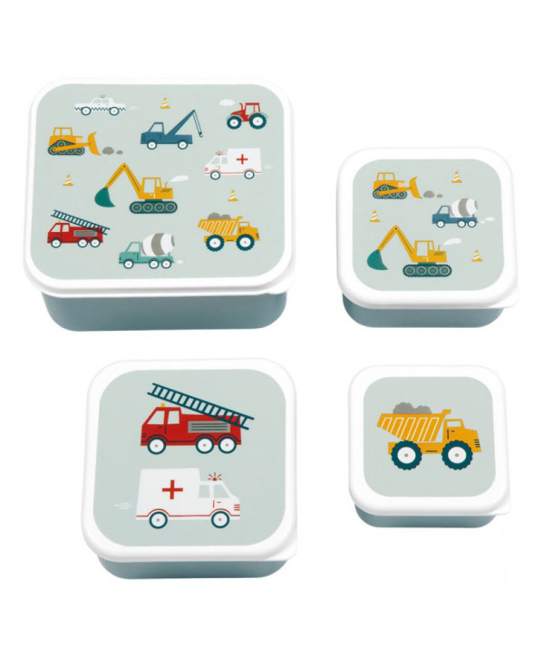 A little lovely company: Lunch box set Vehicles 4 PCS