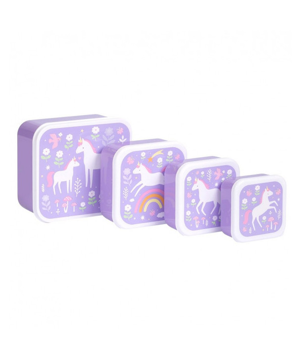 A little lovely company: Lunch & Snack Box - Unicorn Dreams 4 PCS