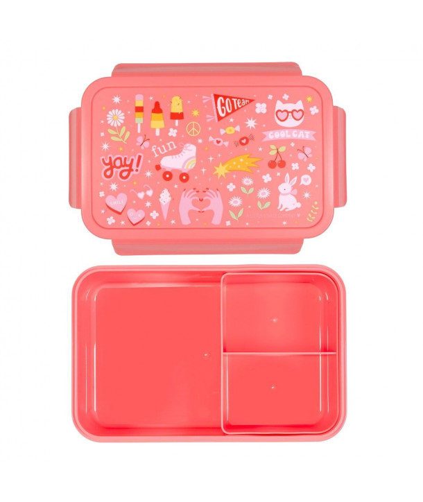 A little lovely company: Δοχείο φαγητού Bento με χωρίσματα- 1,2 L- Fun