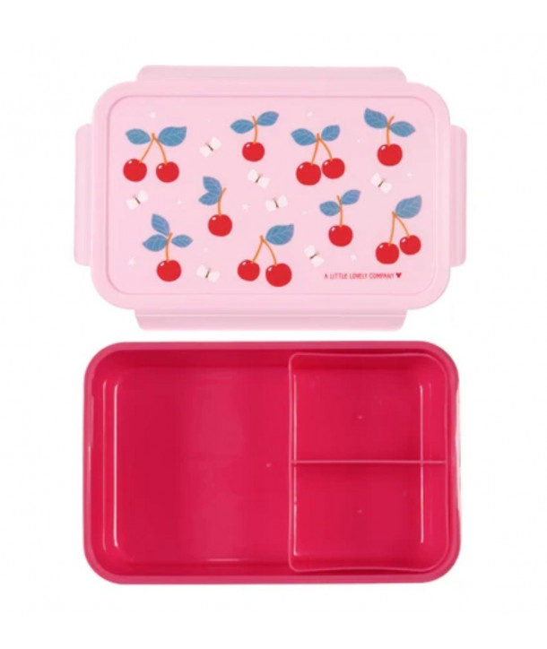 A little lovely company: Δοχείο φαγητού Bento με χωρίσματα- 1,2 L- Cherries