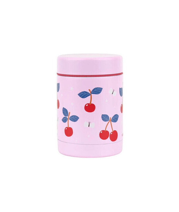 A little lovely company: Θερμός φαγητού από ανοξείδωτο ατσάλι 300ml-Cherries