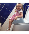 THERMOBABY KIDDYLOO ΕΚΠΑΙΔΕΥΤΙΚΟ ΚΑΘΙΣΜΑ ΤΟΥΑΛΕΤΑΣ ΜΕ ΣΚΑΛΑΚΙΑ GREY