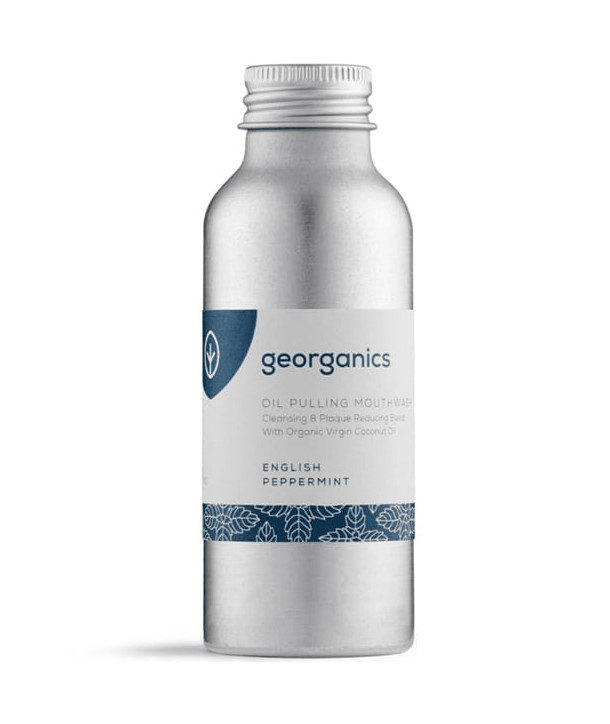 Georganics Oil Pulling Mouthwash English Peppermint, 100ml
