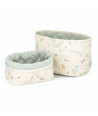 CAM CAM Quilted Storage Basket, Set of Two WOODLAND
