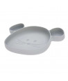 Laessig silicone plate mouse, grey