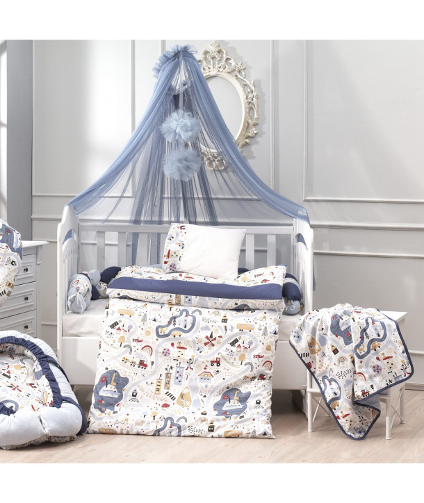 ABO Baby Nursery Bedding Set BOY ON ADVENTURE 3 PCS
