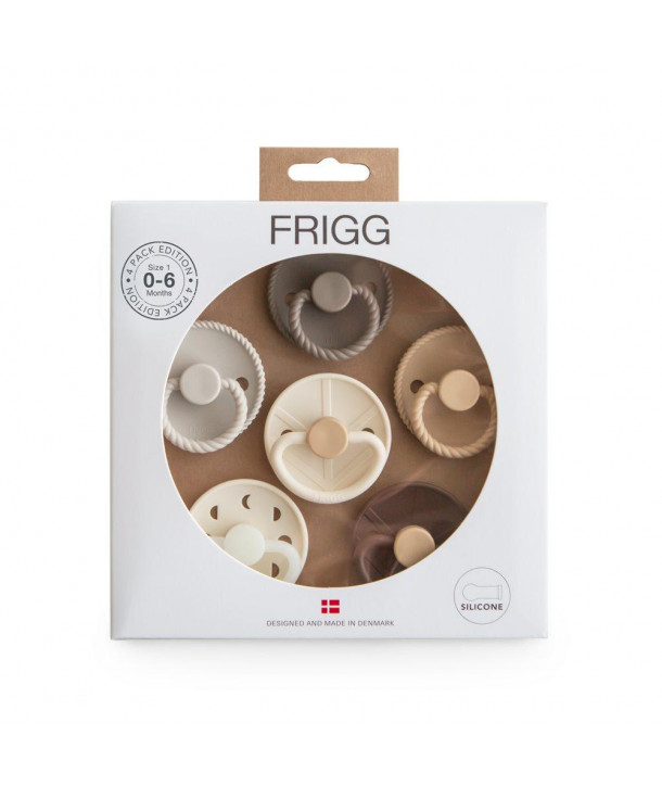 FRIGG Σετ 6 Πιπίλες Σιλικόνης – Earthy Wonder 0-6 Μηνών