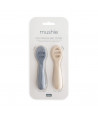 MUSHIE FIRST FEEDING BABY SPOONS Tradewinds/Shifting Sand – 2 Pack