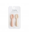 MUSHIE TODDLER STARTER SPOONS Blush/Shifting Sand