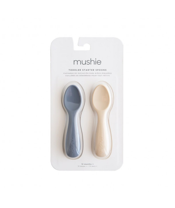 MUSHIE TODDLER STARTER SPOONS Tradewinds/Shifting Sand