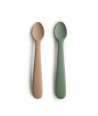 MUSHIE SILICONE SPOONS Dried Thyme/Natural – Mushie
