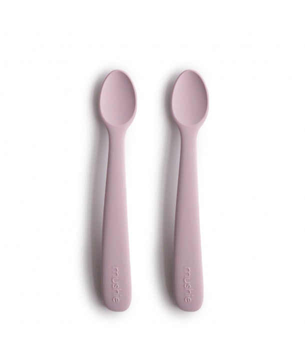 MUSHIE Σετ 2 Μακριά Κουταλάκια Σιλικόνης Soft Lilac