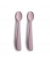 MUSHIE Σετ 2 Μακριά Κουταλάκια Σιλικόνης Soft Lilac