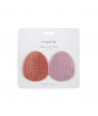 MUSHIE Cradle Cap Brushes Rose/Soft Lilac