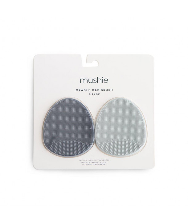 MUSHIE Cradle Cap Brushes Tradewinds/Periwinkle