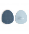 MUSHIE Cradle Cap Brushes Tradewinds/Periwinkle