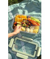 Melii – Ορθογώνιο Snackle Box με Χωρίσματα Sage (9 λίτρα)