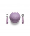 MELII SILICONE BOWL WITH LID CAT