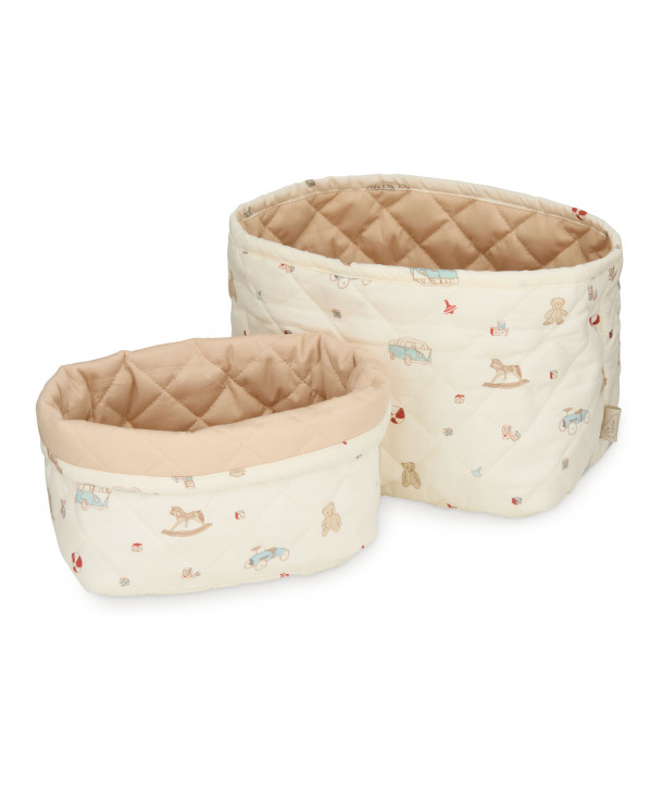 Cam Cam Quilted Storage Basket, Set of Two - OCS - Vintage Toys