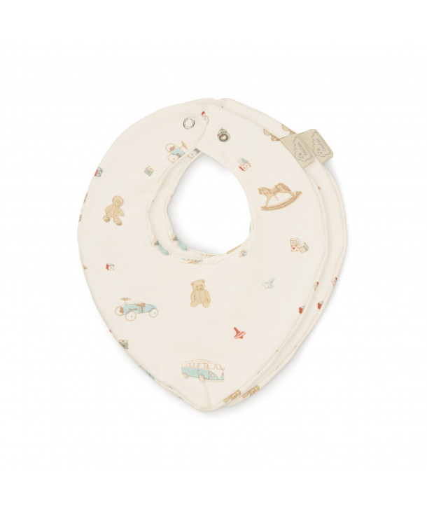 Cam Cam Bandana Bib, Jersey, 2-Pack - GOTS - Vintage Toys