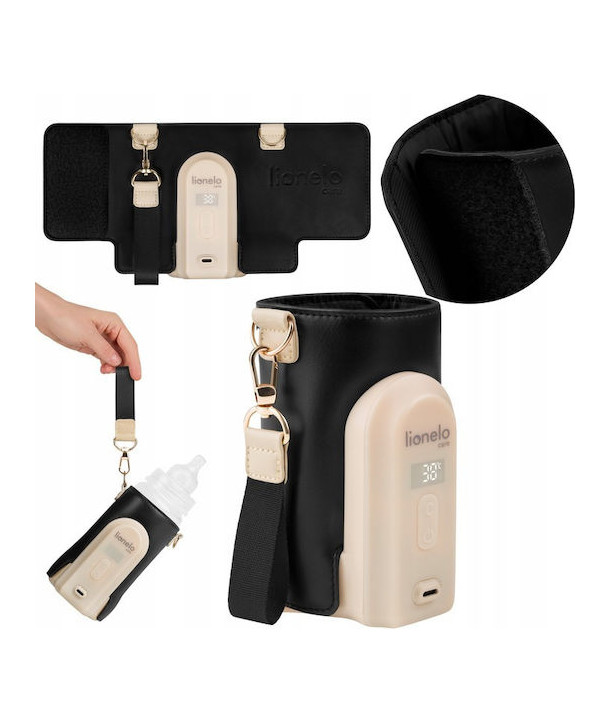 Lionelo Thermup Go Evo Portable Bottle Warmer Black Gold