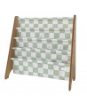 3Sprouts Βιβλιοθήκη από ανακυκλωμένο ύφασμα, Checkerboard green