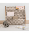 3Sprouts Βιβλιοθήκη από ανακυκλωμένο ύφασμα, Checkerboard beige