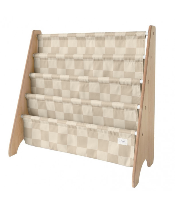 3Sprouts Βιβλιοθήκη από ανακυκλωμένο ύφασμα, Checkerboard beige