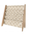 3Sprouts Βιβλιοθήκη από ανακυκλωμένο ύφασμα, Checkerboard beige