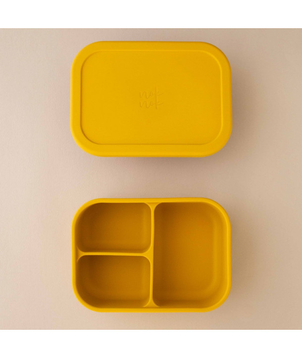 NOKNOK Φαγητοδοχείο Σιλικόνης Bento με 3 χωρίσματα Curry 800ml
